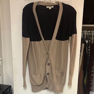 Poof Excellence Black and Tan Cardigan